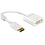 DeLOCK premium DisplayPort naar DVI actieve adapter - DP1.2 (1920 x 1200) / wit - 0,20 meter