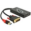 Premium DVI naar DisplayPort 1.2 actieve adapter (4K 30 Hz) / zwart - 0,30 meter