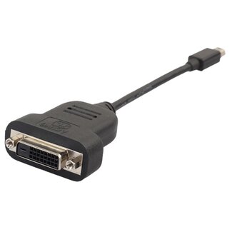 Dolphix Mini DisplayPort 1.1 naar DVI actieve adapter (1920 x 1200) / zwart - 0,15 meter