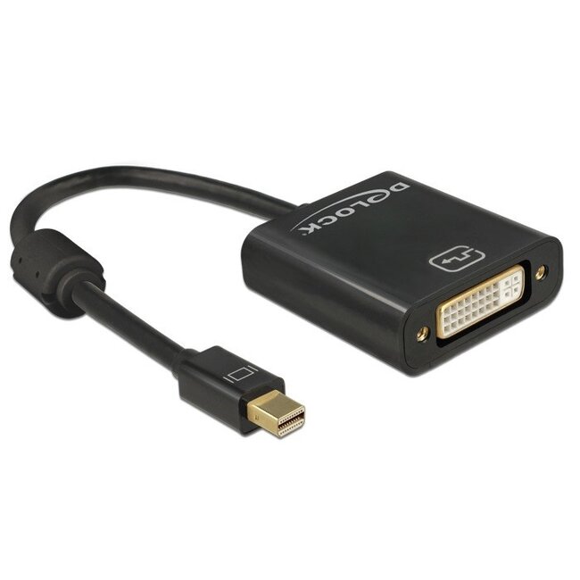Premium Mini DisplayPort 1.2 naar DVI adapter (1920 x 1200) / zwart - 0,20 meter