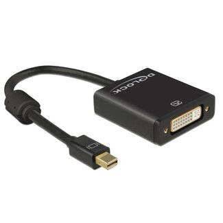 DeLOCK Premium Mini DisplayPort 1.2 naar DVI actieve adapter (1920 x 1200) / zwart - 0,20 meter