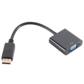 S-Impuls DisplayPort 1.2 naar VGA adapter / zwart - 0,20 meter