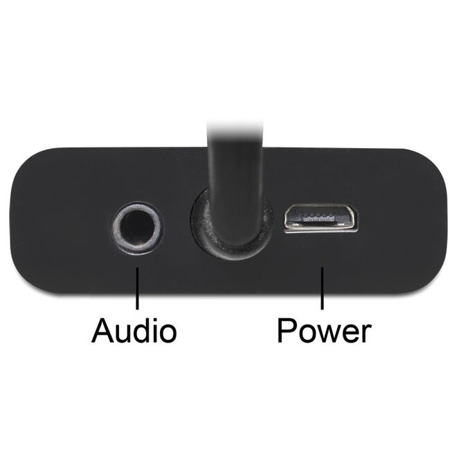 DeLOCK premium DisplayPort naar VGA + audio adapter - DP1.1a (1920 x 1200) / zwart - 0,10 meter