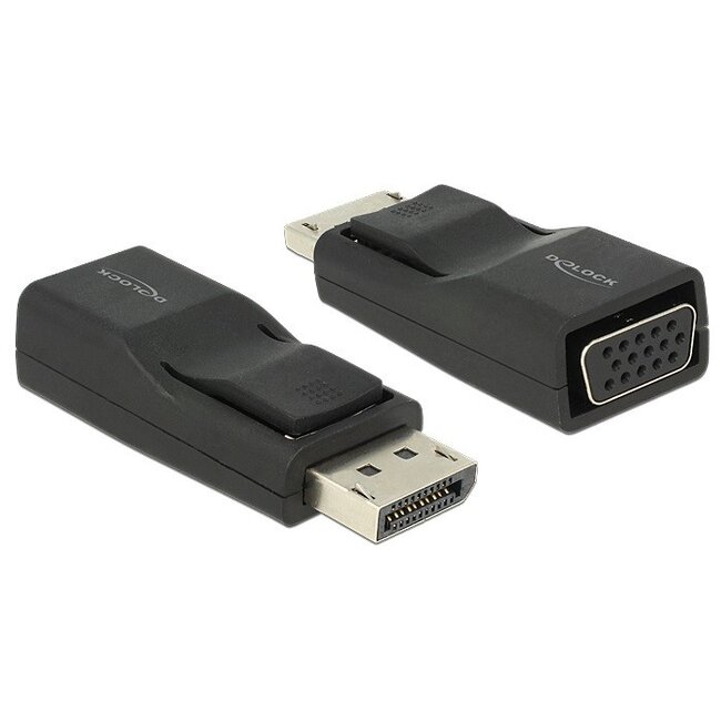 DeLOCK premium DisplayPort naar VGA adapter - DP1.2 (1920 x 1200) / metaal