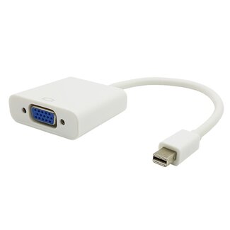 Dolphix Mini DisplayPort 1.1 naar VGA adapter / wit - 0,15 meter