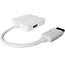 DisplayPort 1.1 naar HDMI, DVI en DisplayPort adapter / wit - 0,20 meter