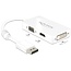 Premium DisplayPort 1.1a naar HDMI, DVI en VGA adapter / wit - 0,15 meter