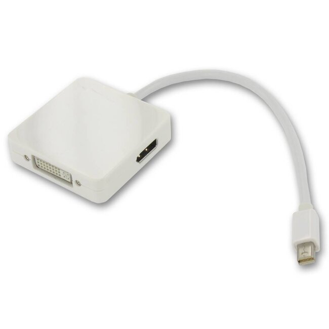 Mini DisplayPort 1.1 naar HDMI, DVI en DisplayPort adapter / wit - 0,20 meter