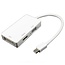 Mini DisplayPort 1.1 naar HDMI, DVI en VGA adapter / wit - 0,20 meter