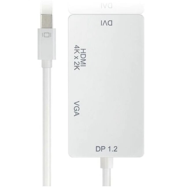 Mini DisplayPort 1.2 naar HDMI, DVI en VGA adapter / wit - 0,15 meter