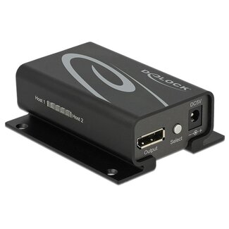 DeLOCK DeLOCK professionele DisplayPort schakelaar 2 naar 1 - versie 1.2 (4K 60 Hz) / zwart