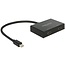 DeLOCK premium Mini DisplayPort naar 2x HDMI splitter - DP 1.2 / HDMI 1.4 (4K 30Hz) / zwart - 0,30 meter