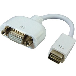 Coretek Mini DVI (m) naar VGA (v) adapter / wit - 0,10 meter