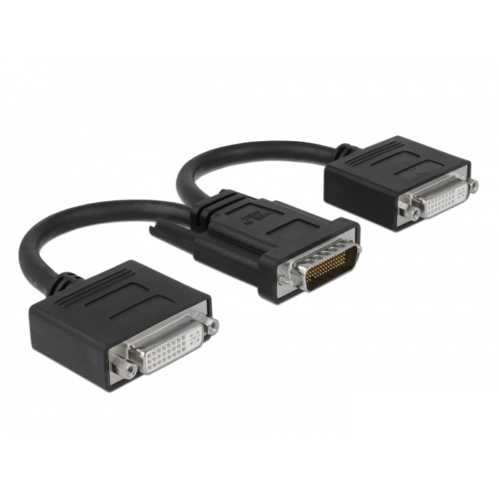 DeLOCK 65281. Snoerlengte: 0,2 m, Aansluiting 1: DMS, Aansluiting 2: 2 x DVI