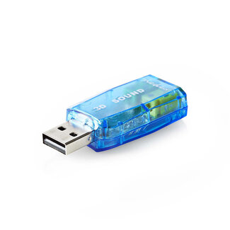 Nedis Nedis USB-A - 3,5mm Jack headset audio adapter / blauw