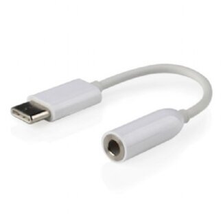 Universal USB-C naar 3,5mm Jack audio adapter - passief / wit - 0,15 meter