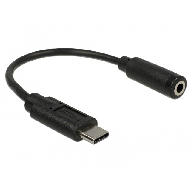 USB-C naar 3,5mm Jack audio adapter - actief / zwart - 0,15 meter