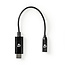Nedis USB-C naar 3,5mm Jack audio adapter - actief - High-Res audio / zwart - 0,15 meter
