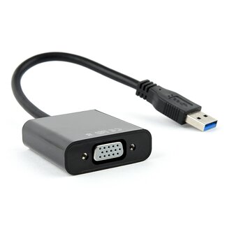 Cablexpert USB3.0 naar VGA adapter / zwart - 0,20 meter