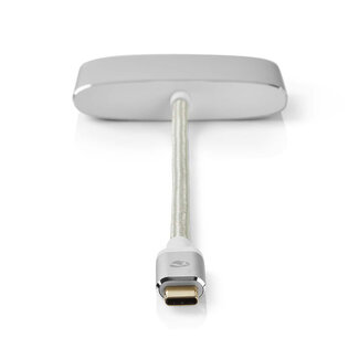 Nedis Nedis Premium USB-C naar HDMI 4K 30Hz, USB-A en USB-C PD 100W adapter / aluminium - 0,20 meter