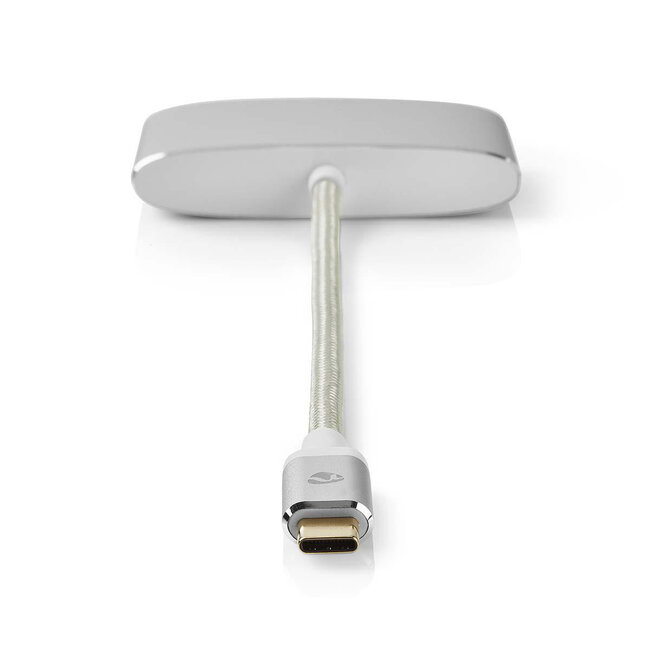 Nedis Premium USB-C naar HDMI 4K 30Hz, USB-A en USB-C PD 100W adapter / aluminium - 0,20 meter