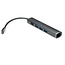 USB-C naar HDMI, 3x USB-A en RJ45 adapter met DP Alt Mode (4K 30 Hz) / zwart - 0,10 meter