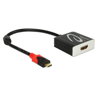 DeLOCK Premium USB-C naar HDMI adapter met DP Alt Mode (4K 30 Hz) / zwart - 0,20 meter