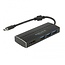 Premium USB-C naar HDMI en 3x USB-A adapter met DP Alt Mode (4K 30 Hz) / zwart - 0,15 meter