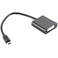 USB-C naar DVI adapter met DP Alt Mode (1920 x 1200) / zwart - 0,15 meter