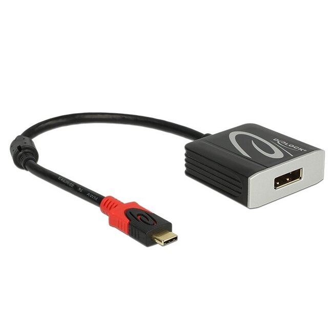 Premium USB-C naar DisplayPort adapter met DP Alt Mode (4K 60 Hz) / zwart - 0,20 meter