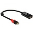 Premium DisplayPort naar USB-C adapter (4K 60 Hz) / zwart - 0,20 meter
