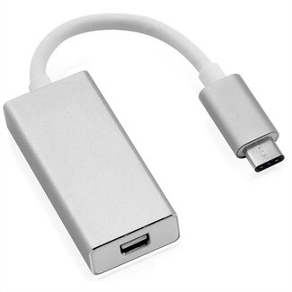 ACT Premium USB-C naar Mini DisplayPort adapter met DP Alt Mode (4K 60 Hz) / grijs - 0,10 meter