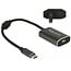 Premium USB-C naar Mini DisplayPort en USB-C PD adapter met DP Alt Mode (4K 60 Hz) / zwart - 0,20 meter
