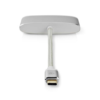 Nedis Nedis Premium USB-C naar VGA, USB-A en USB-C PD adapter met DP Alt Mode (1920 x 1200) / aluminium - 0,20 meter