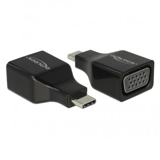 DeLOCK Premium USB-C naar VGA adapter met DP Alt Mode (1920 x 1200) / zwart