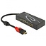 Premium USB-C naar HDMI en VGA splitter met DP Alt Mode / zwart - 0,20 meter