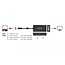 Premium USB-C naar HDMI, DVI en VGA adapter met DP Alt Mode / zwart - 0,15 meter