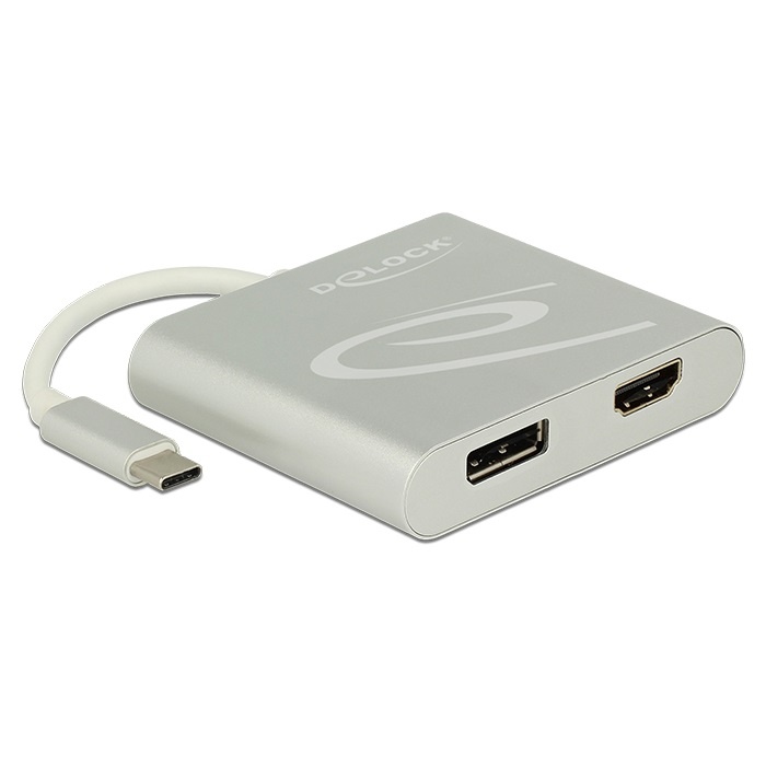 DeLOCK Splitter USB-C > 1x HDMI + 1x DisplayPort 4K