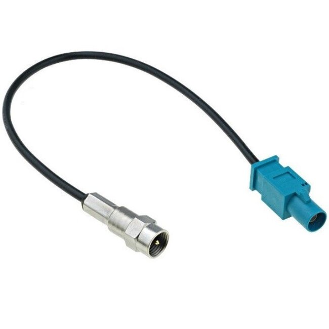 Fakra Z (m) - FME (m) adapter kabel - RG174 - 50 Ohm / zwart - 0,15 meter