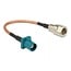 Fakra Z (m) - FME (m) adapter kabel - RG316 - 50 Ohm / transparant - 0,15 meter