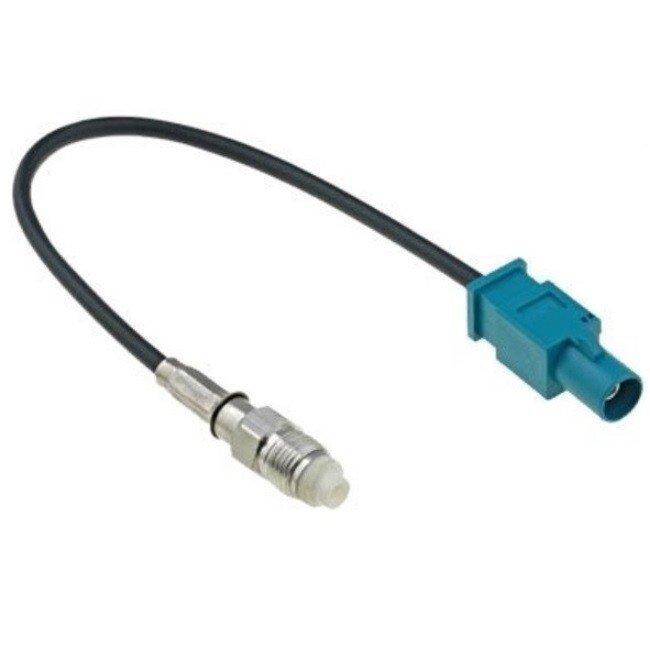 Fakra Z (m) - FME (v) adapter kabel - RG174 - 50 Ohm / zwart - 0,15 meter