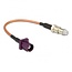 Fakra D (m) - FME (v) adapter kabel - RG316 - 50 Ohm / transparant - 0,15 meter