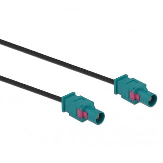 M-Use Fakra Z (m) - Fakra Z (m) antenne kabel - RG174 - 50 Ohm / zwart - 0,15 meter