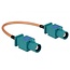 Fakra Z (m) - Fakra Z (m) antenne kabel - RG316 - 50 Ohm / transparant - 0,15 meter