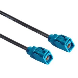 M-Use Fakra Z (v) - Fakra Z (v) antenne kabel - RG174 - 50 Ohm / zwart - 0,15 meter