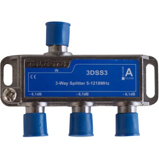 Hirschmann Hirschmann splitter 3DSS3 met 3 uitgangen / 6,1 dB / 5-1218 MHz