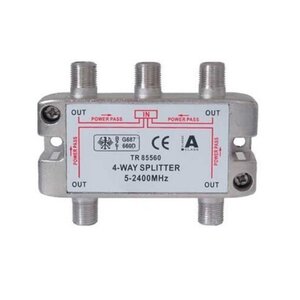 F satelliet splitter met 4 uitgangen / 5-2400 MHz