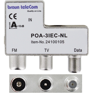 Braun Telecom Braun Telecom POA 3 IEC-NL push on Radio/TV/Data filter