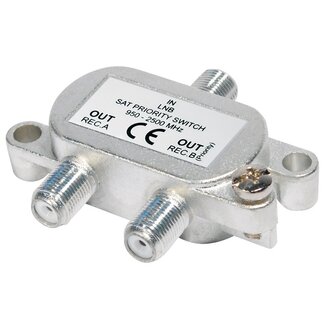 Transmedia Satelliet Priority Switch met 2 uitgangen / 950-2500 MHz