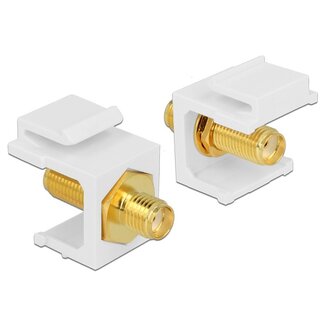 DeLOCK Keystone module SMA (v) - SMA (v) / wit